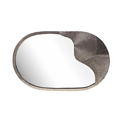 Mes Miroir forme vague 79x4x50 cm en aluminium argenté