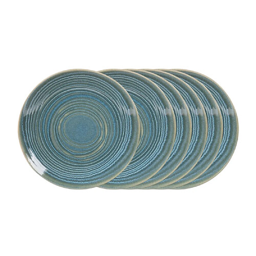 Table Passion Assiette plate Moon Lagon 27 cm (lot de 6)