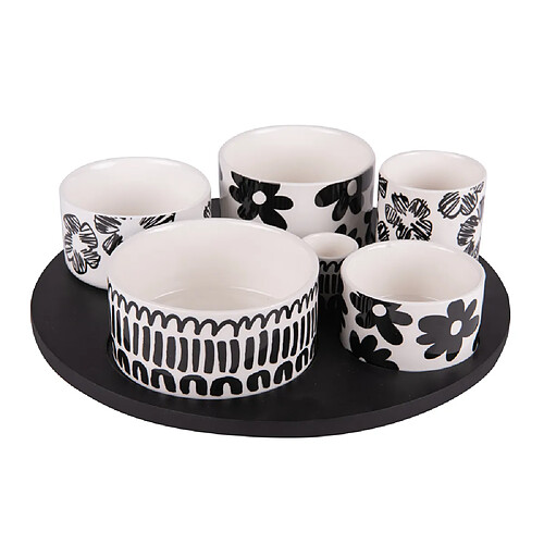 Table Passion Service apéritif 6 pièces Kimani 31 cm