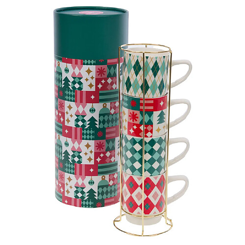 Amadeus Coffret 4 tasses déjeuner Santa