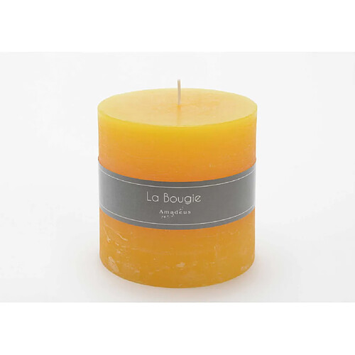 Amadeus Bougie grand cylindre Moutarde 10 X 10 cm (lot de 6)