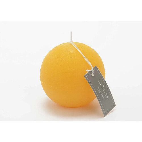 Amadeus Bougie grande sphère 8 cm moutarde (lot de 6)