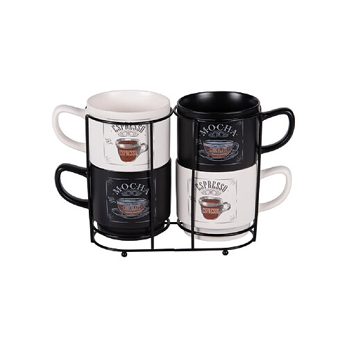 Table Passion Tour de 4 mugs Mocha 39 cl
