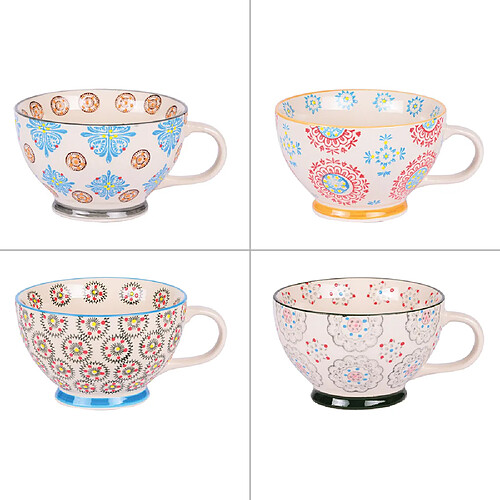 Table Passion Coffret de 4 déjeuners Bohème 32 cl