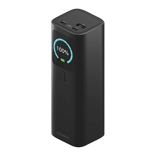 CYGNETT Batterie Externe USB-C / USB-A 27000mAh 148W avec Écran d'Affichage Noir