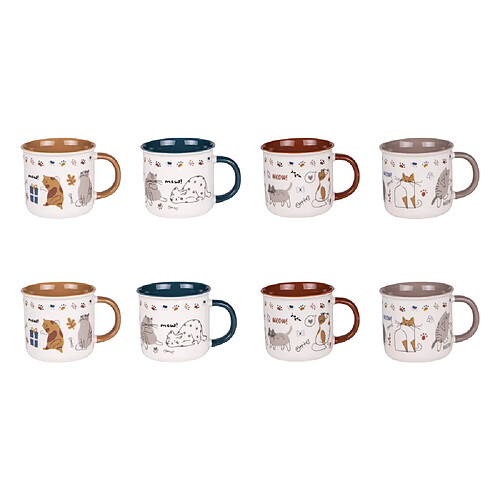 Table Passion Coffret de 8 tasses Chat 11 cl