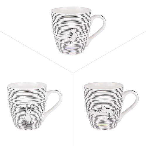 Trend Up Tasse Filo cats 23 cl (lot de 3)