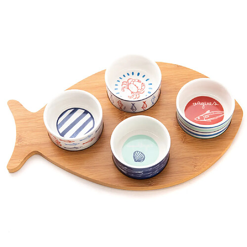 Amadeus Plateau poisson et ses 4 bols Ariel