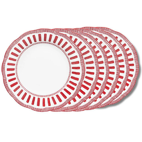 Table Passion Assiette creuse Napoli rouge 22 cm (lot de 6)