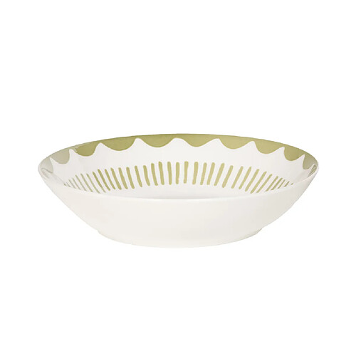 Table Passion Assiette creuse Tamara verte 20 cm (lot de 6)