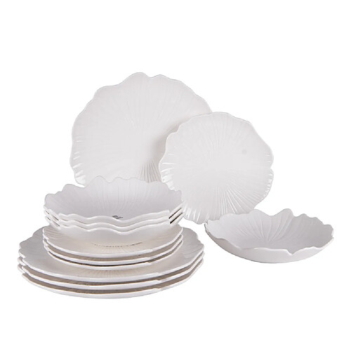 Table Passion Service d'assiettes Ginkgo 12 pièces