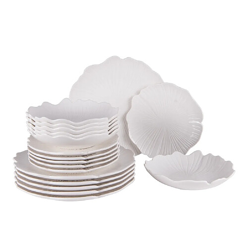 Table Passion Service d'assiettes Ginkgo 18 pièces