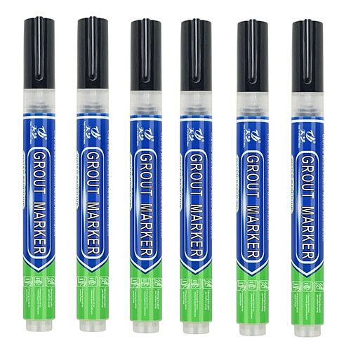 INF Lot de 6 stylos de joint pour carrelage : Marqueur de réparation de joint étanche pour la