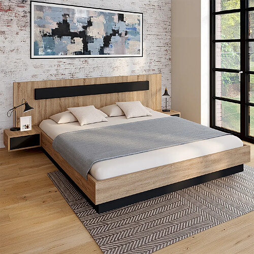Idmarket LIT DOUBLE SANTA 180X200CM