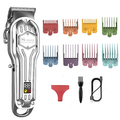 Surker Professionnelle Tondeuse Cheveux Argent