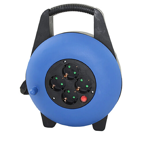Enrouleur de câble Silver Electronics 4 prises 5 mètres 3.000W Maximum IP20 Bleu et Noir