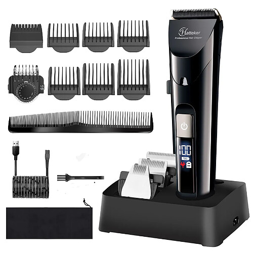 Hatteker RFC-691 Tondeuse Cheveux 4 en 1 Tondeuse Multifonction Noir
