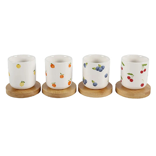 Table Passion Coffret de 4 tasses et sous-tasses Bellanova 10 cl