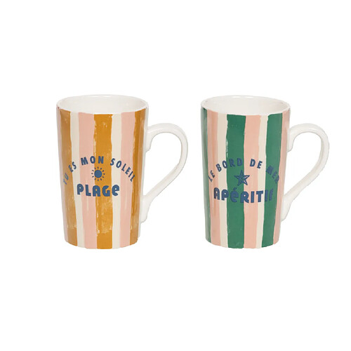 Table Passion Coffret de 2 mugs Beach Club 42 cl