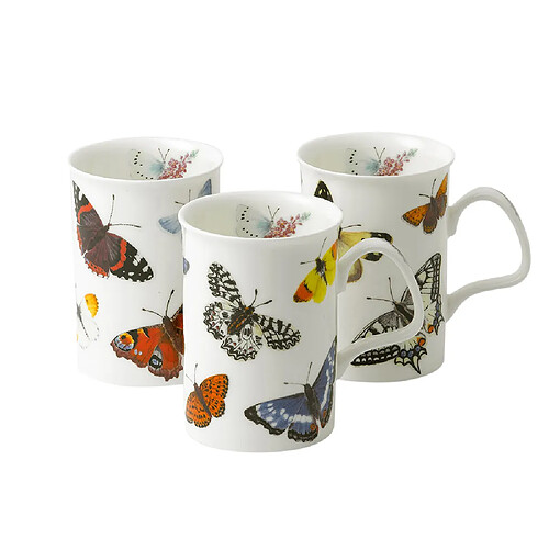 Roy Kirkham Mug Butterfly 32 cl (lot de 3)