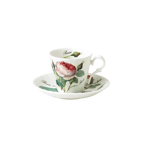 Roy Kirkham Tasse et sous-tasse à café Redoute Rose 13 cl
