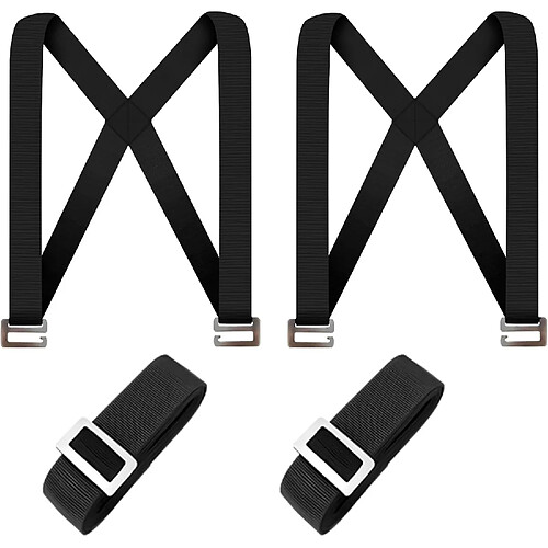 INF Sangles de transport pour levage de charges lourdes (pack de 2) Black