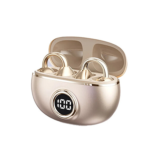 INF Écouteurs Bluetooth à conduction osseuse sans fil avec affichage numérique Skin color