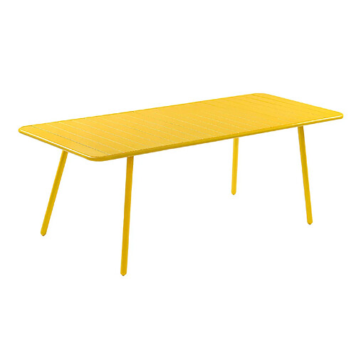 Concept Usine Table de jardin 8-10 places 200cm jaune BERGAME