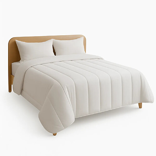 Mortreux Couette Tempérée Blanche Polycoton - 2 personnes - 220x240 - 16073