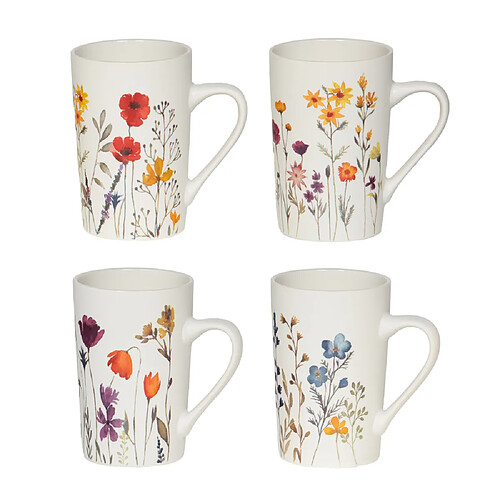 Table Passion Coffret de 4 mugs Iris 38 cl