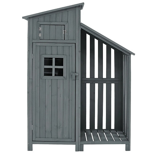 DZMDIP Armoire de jardin pour outils - Dimensions 124x46x174 cm - Convient aux petits jardins