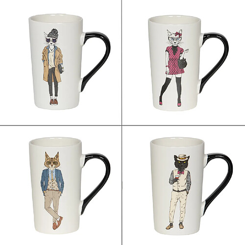 Table Passion Coffret de mug Dapper cat 50 cl (1 modèle aléatoire)