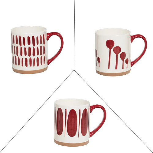 Table Passion Mug Mikonos rouge 35 cl (lot de 3)