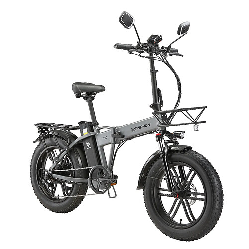 Vélo Électrique Pliable SINOHON A20, Moteur 1000W, Batterie 48V 18Ah, Pneus Gras 20"×4.0"