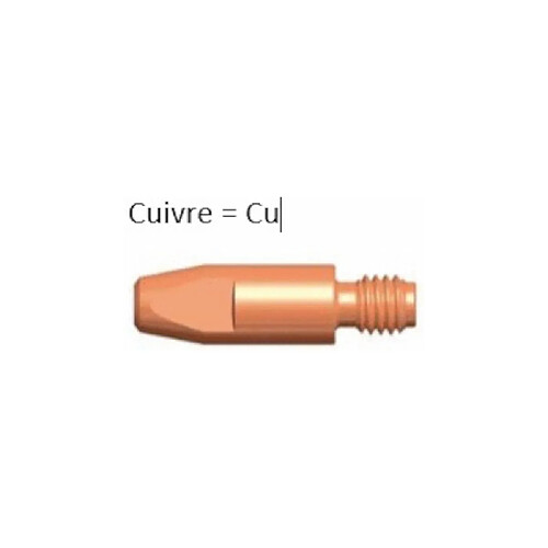 ABICOR BINZEL 141.0008 - Tube contact M8 Ø1,0 mm CuCrZr - Pack 10