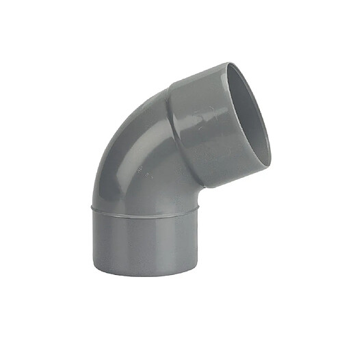 WAVIN 3026042 - Coude mâle-femelle 67° - D80 - Gris