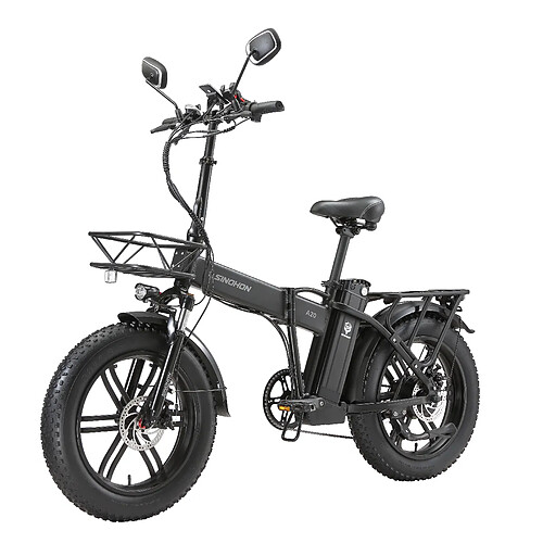 Vélo Électrique Pliable SINOHON A20, Moteur 1000W, Batterie 48V 18Ah, Pneus Gras 20"×4.0"