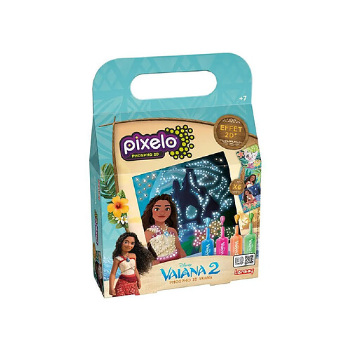 Lansay Pixelo Phospho 2D Vaiana - Kit créatif phosphorescent