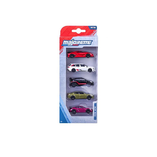MAJORETTE Lot de 5 voitures miniature 1/64 - Multicolore