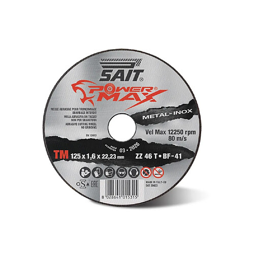 SAIT FRANCE POWER MAX ZZ46T - 125 x 1,6 x 22,23 mm