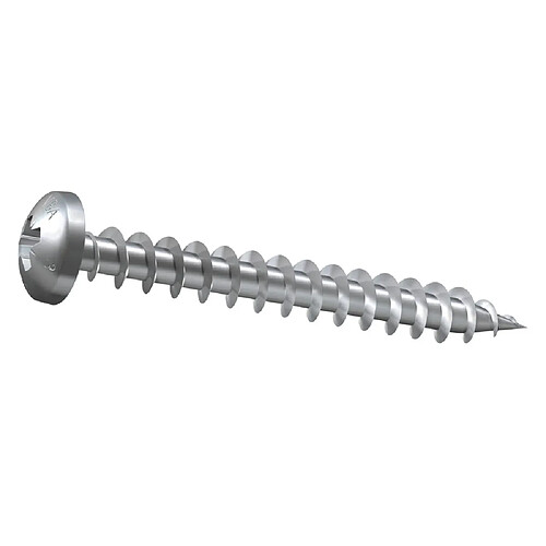 GFD VBA3 - Vis bois tête ronde 3,5×15 mm - Zinc - Boîte 500