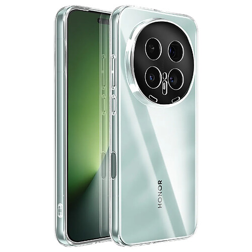 Mayaxess Coque pour Honor Magic 8 Pro en Silicone Souple Antichocs Transparent