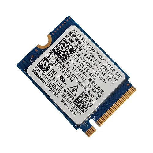 256Go Western Digital PC SN530 SSD NVMe M.2 2230 SDBPTPZ-256G-1012 · Reconditionné
