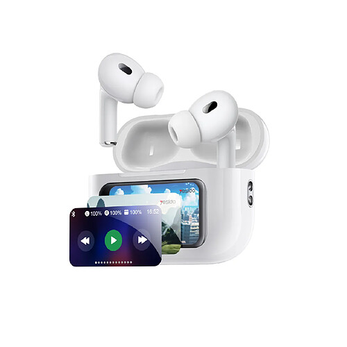 Yesido Écouteurs TWS Bluetooth avec Ecran LCD – ANC + ENC Autonomie 20H