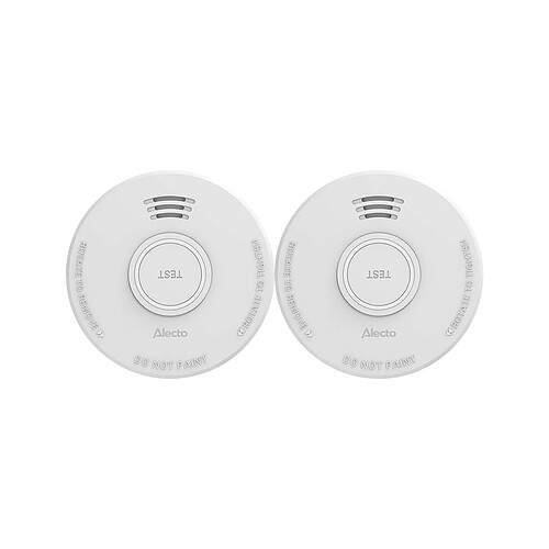 Alecto Détecteurs de Fumée Photoélectriques 2X Autonome Alarme 85 dB Puissant Blanc