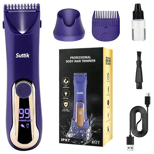 INF Tondeuse pour poils du corps pour femmes 8117 - Rechargeable et étanche