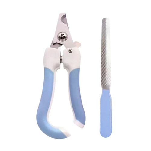 INF Coupe-ongles bleu pour chats avec garde de sécurité S