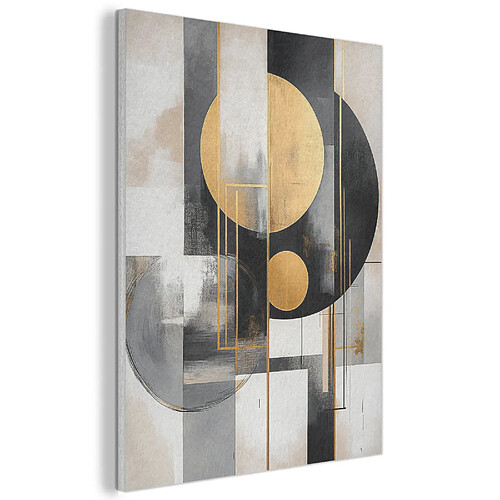 Muchowow Abstrait Or Argent - 60 x 60 cm