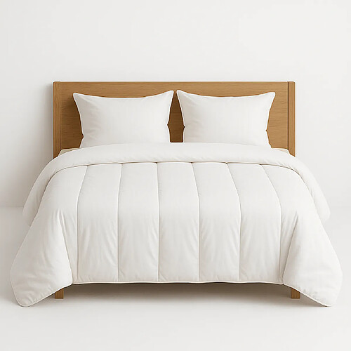 Mortreux Couette Blanche Coton Percale 91 fils - Tempérée - 220x240 - 13051