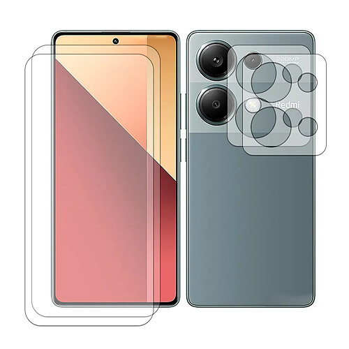 2 Verre trempé pour Xiaomi Poco M6 Pro 4G + 2 Verre trempé camera arrière -Visiodirect
